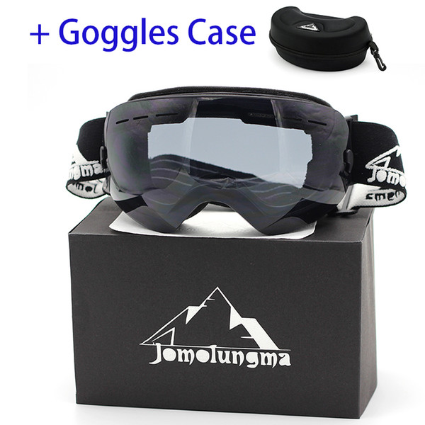 Jomolungma New Ski Goggles Big Spherical Double Layers Anti-Fog HD Polarized With Protection Case Snowboard Skiing Eyewears Outdoor Glasses