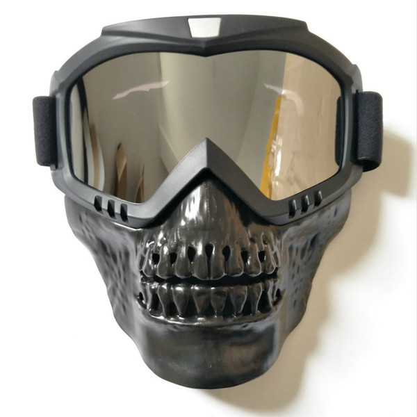 Skull Ski goggles Mask Detachable Snowboard Eyewear Windproof Riding Snow Snowmobile Goggle Sci Funny Skiing Glasses Oculos