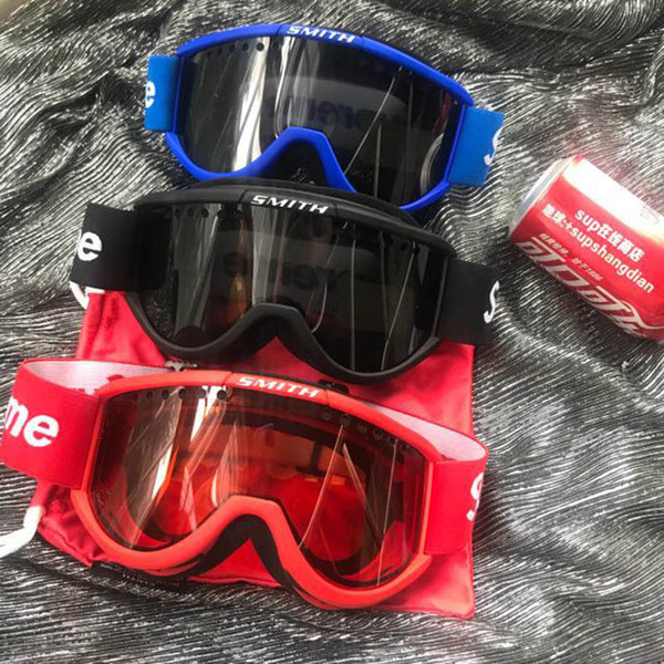 Clone Windproof Ski Goggles Cool Smith Cariboo OTG Glasses Red Goggles FW15 High Quality Ridding Worker Glasses For Skiing In Stock