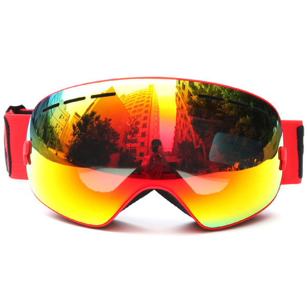 New 5 Colors Benice Brand UV400 Anti-Fog Double Lens Skiing Eyewear Women Men Ultralight Snowboarding Goggle with Elastic Belt