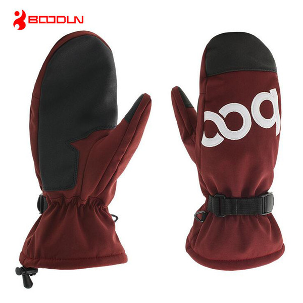 Boodun PU Waterproof Thermal Winter Warm Windproof Ski Gloves Snowboard Snowmobile Cycling Motorcycle Gloves Mittens