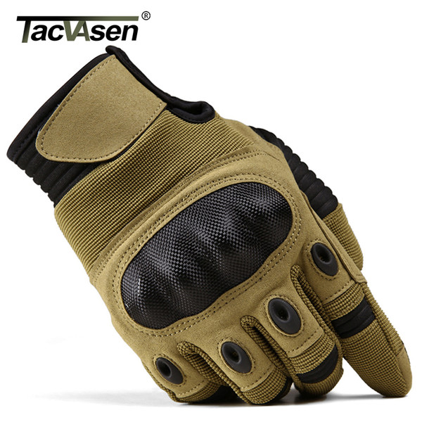 TACVASEN Military Tactical Army Men Anti-skid Full Finger Paintball Touch Screen Gloves C18111501