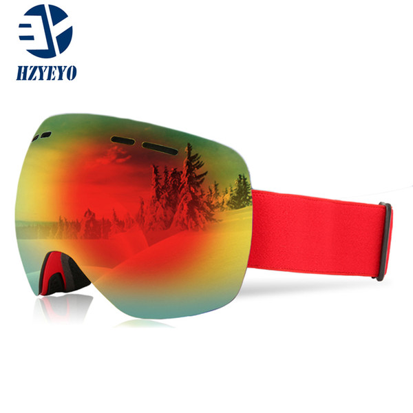 HZYEYO Ski Goggles Men Women Snowboard Goggles Glasses for Skiing UV400 Protection Snow Skiing Glasses Anti-fog Ski Mask,B-F015