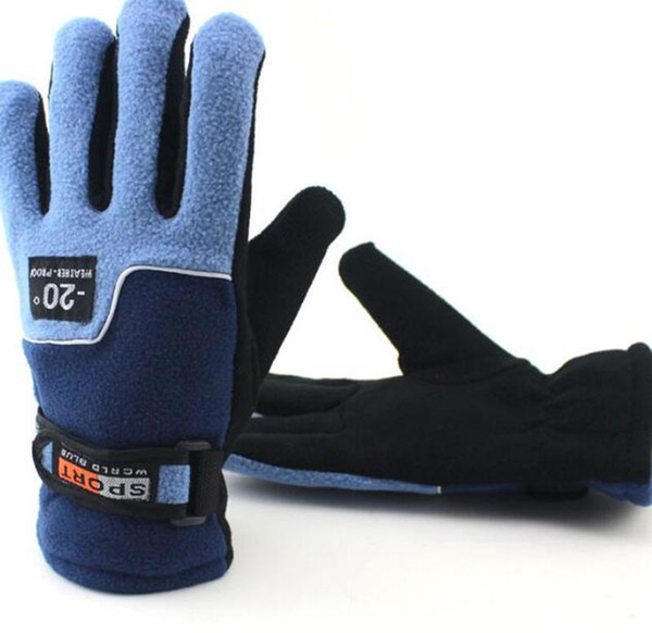 Outdoor Winter Snow Thicken Warm Ski Gloves Snowboard Mittens Fleece gloves for Travel Sports Gloves Wholesale free shipping