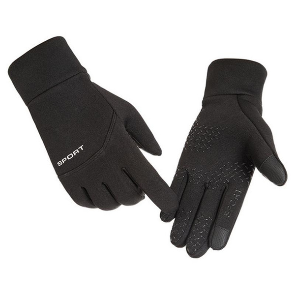 Winter Sports Outdoor Warm Gloves Unisex Cycling Football Skid Windproof Waterproof Touch Screen Fleece Gloves