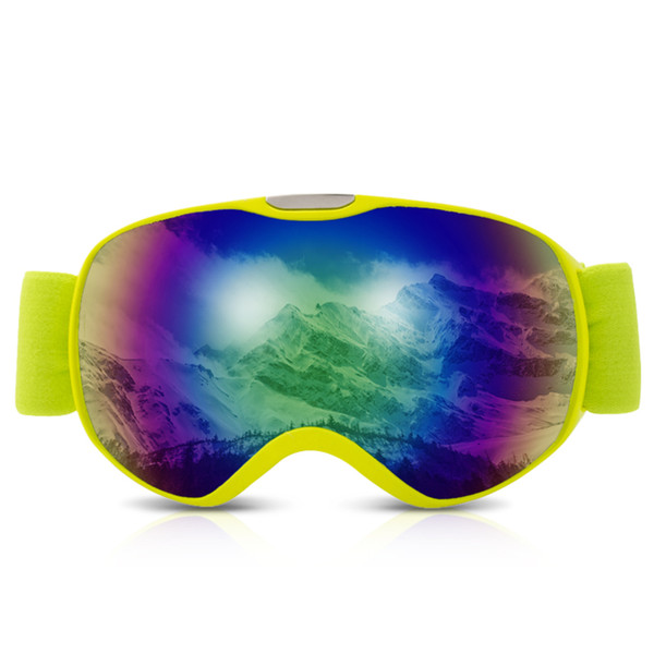 Children Ski Glasses Double Lens Anti-fog Ski Goggles Spherical Dual Lens Goggles Skiing Snowboard Masks Eyewear