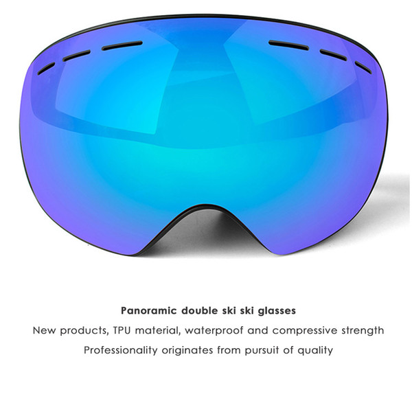 Double Layers Snow Snowboard Goggles Outdoor Anti-UV Skiing Goggles Anti-fog Big Vision Mask Glasses for Men Women