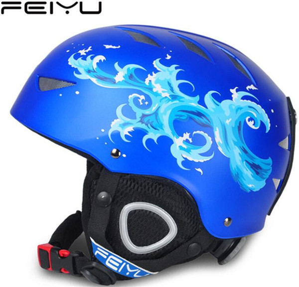 AS FISH Outdoor Child Kid Skiing Helmet Safety Integrally-molded Ski Helmet Skiing Snowboard Skateboard Cycling Camping