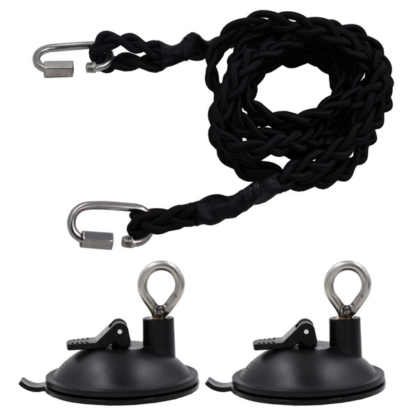 Suction Cup Travel Clothesline Multifunctional Elastic Cord - 80MM Strong Suction Cups - No Pins