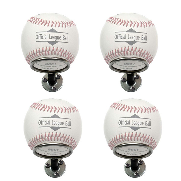 Baseball Softball Display Memorabilia Wall Mount Wall Holder Rack Bracket for Collectibles - 4/PK