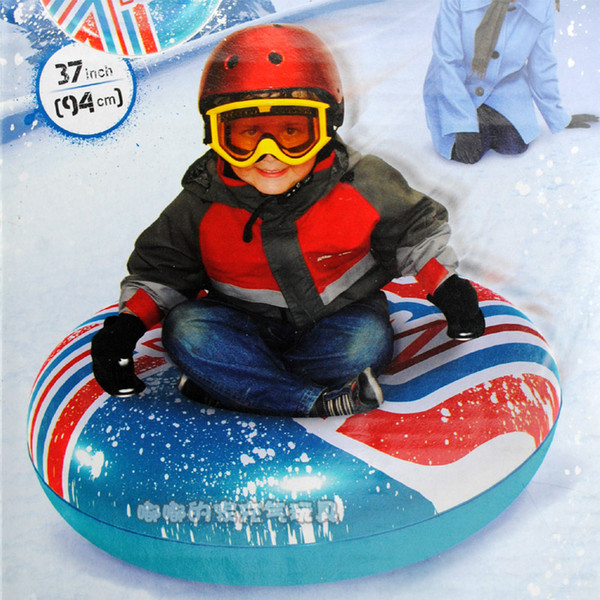 Wholesale- Wonderful Soft and foldable rings round inflatable ski board Skiing ring washer circle grass drawing sand skiing snow skiing