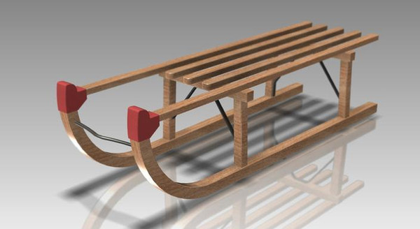 Sled, snow sports equipment. Made of wood or metal. There are many types, such as rudder, rudder, single pry, wide pry, riding, horizontal,
