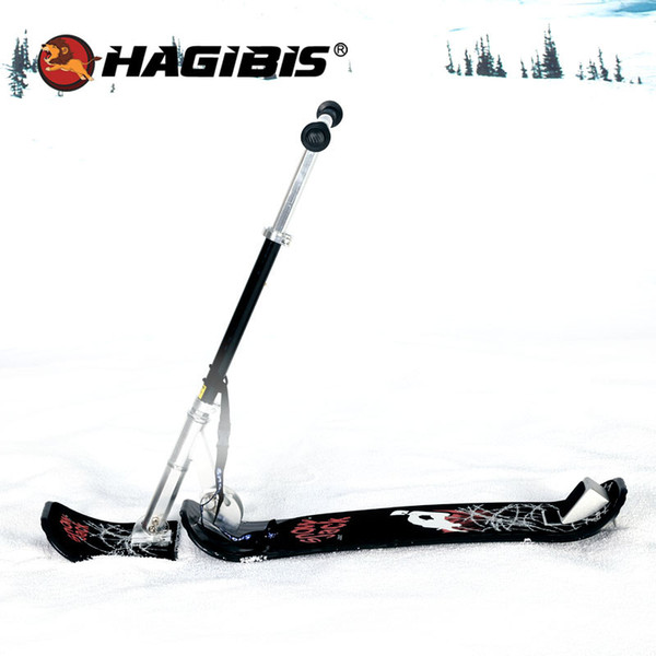 Wholesale- HAGIBIS Adult Kids Sled Fold Skate Board Winter Outdoor Sled Snow Scooter Snow Sled Snow Luge Neige