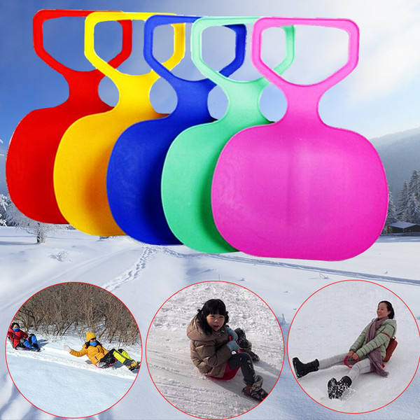 Wholesale- Outdoor Winter Plastic Skiing Boards Sled Luge Snow Grass Sand Board Sledge Ski Pad Snowboard For Kids/Adult