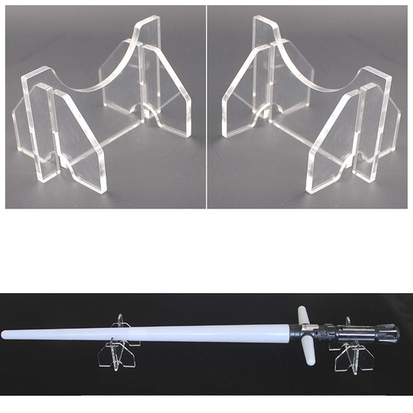 Light Saber Display Stand Light Saber Desk Display Rack - No Lightsaber - Clear