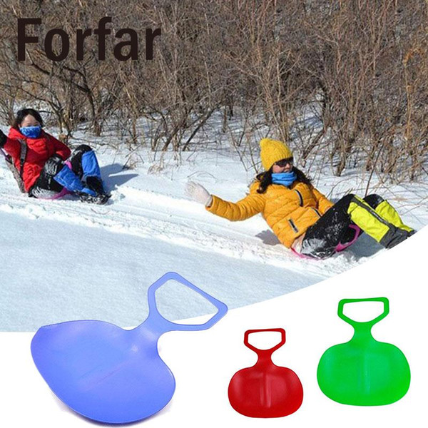 Sports Kids/Adult Winter Plastic Grass Skiing Pad Sled Board Snow Sledge