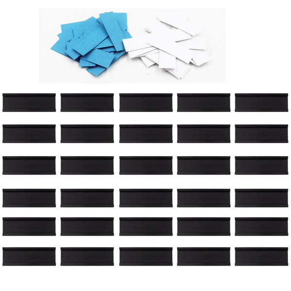 30 (0.5 x 1.5 Inches) Magnetic Data Card Holders Lineup Tabs-Precut Magnetic Label C-Channel Shelf Labels
