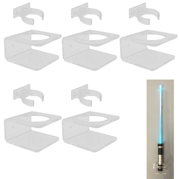Clear Wall Mount Wall Stand for Light Saber FX Saber Light Up Sword - No Swaying -5/PK - No lightsaber