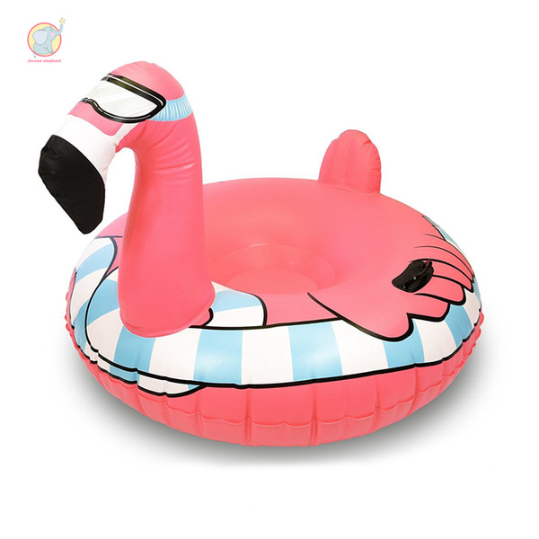 135 cm Inflatable Flamingo Unicorn Ring For Adult Skiing Ski Ring Swimming Circle Pool Swimming Mattress Beach Water Snow Toy