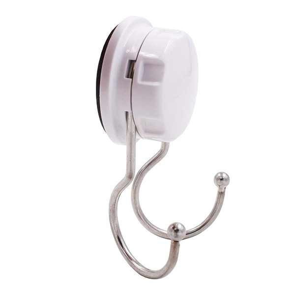 Suction Cup Double Hook For Smooth Wall Surface To Hold Towel, Robe Loofah