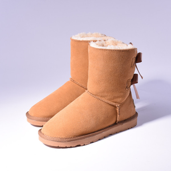 High Quality Sale Women Australia Snow Boots Warm Fur Baileys Bow boots women winter shoes snow boots big size US:4-13