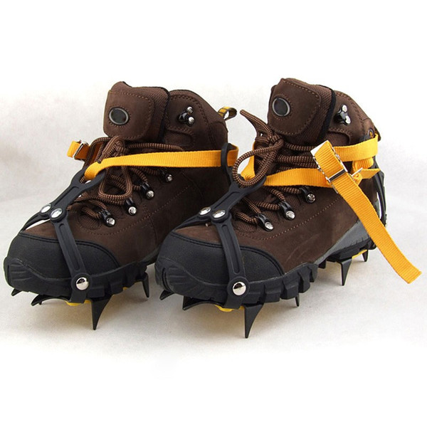 10Studs Anti-Skid Snow Ice Climbing Shoe Spikes Grips Crampons Cleats Overshoes Crampons Ski Belt High Altitude Hiking 10Crampon