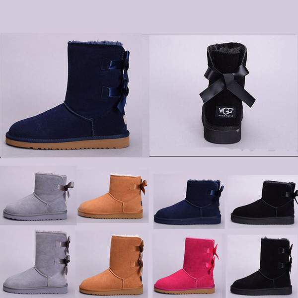 2018 Winter New Women WGG Australia Classic snow Boots chestnut Blue grey red Black winter Knee Boots Ankle Boots shoes for woman