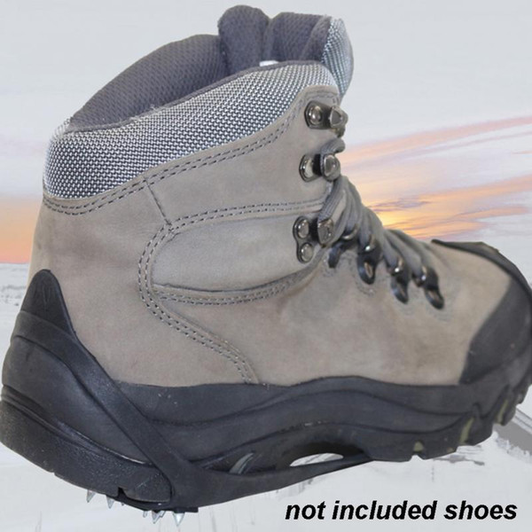 1 pair 8 Teeth walking anti slip ice snow route camping shoe point Grip climb ice Crampon stretch tight rubber band Cleats