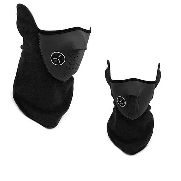 Airsoft Warm Fleece Bike Half Face Mask Cover Face Hood Protection Cycling Ski Sports Outdoor Winter Neck Guard Scarf Warm Mask