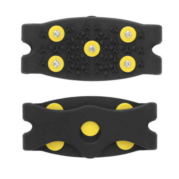 New Fashion Anti Slip Snow Ice Climbing Spikes Grips Crampon Cleats 5-Stud Shoes Cover free shipping