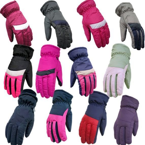 Winter color female cotton gloves market promotion gifts more ski street wind of ski gloves wholesale