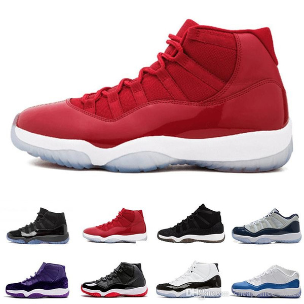 Wholesale cheap 11 Prom Night Gym Red Midnight Navy Black Stingray Bred Concord Space Jam Shoes 11s Mens Womens Basketball Sneaker