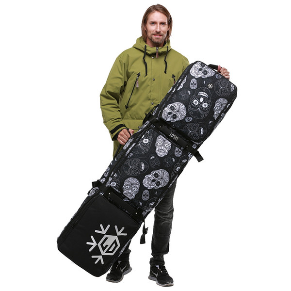 LDski 148cm snowboard wheel package T-class single and double board with roller large capacity ski equipment travel checked waterproof