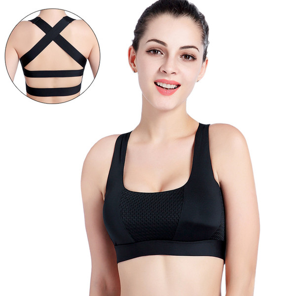 Women Profession Halter Straps Cross High Elastic Sports Bra Exercises Jogging Gym Fitness Absorb Sweat Yoga Underwear