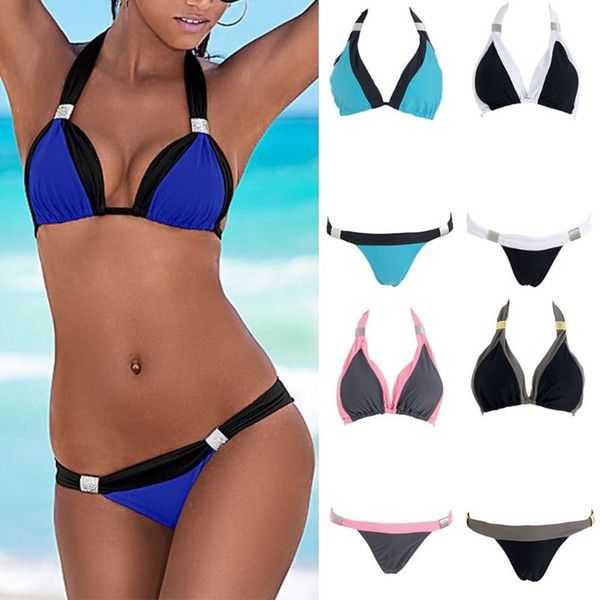 2017 Brazilian Chinlon 5 Colors bikini 2017 swimwear women Sexy Bikini Set Women Push Up Maillot Swimsuit Bathing swimsuit New