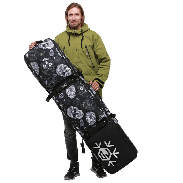 LDski 168cm snowboard wheel package T-class single and double board with roller large capacity ski equipment travel checked waterproof