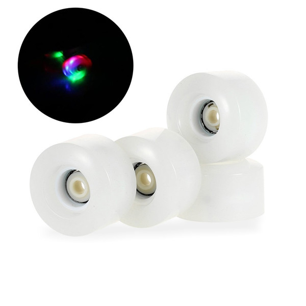 Y6635 4PCS 55mm Flash Skateboard Wheels Replace Wheels with Colorful Light Long Board Wheels Cruiser