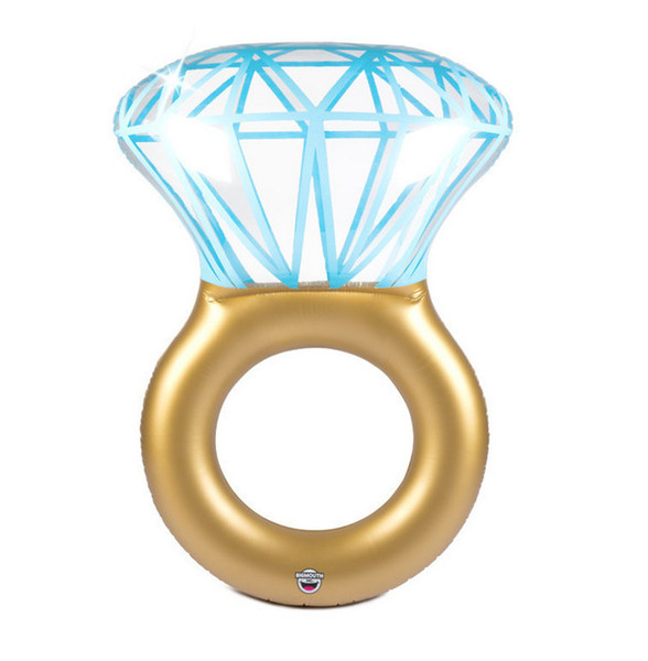 Water fun!Wedding party props Inflatable diamond ring inflatable diamond ring floating bed PVC water adult swim