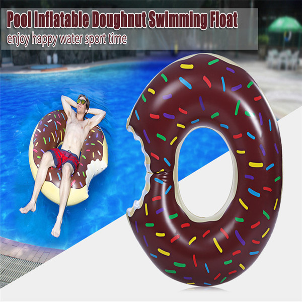Summer Inflatable Air Mattresses Circle Cute Doughnut Gigantic Swimming Floating with Pump Adult Row Pool Toy for Water Game