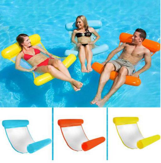 Water inflatable sofa, foldable backrest, swimming pool floating bed, underwater lounge chair, floating water floating bed