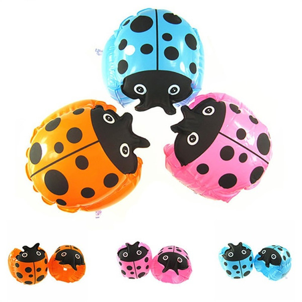Inflatable Ladybug Arm Circle Thicken Water Sleeve Swim Equipment Children Roller Lovely Fashion Orange Red Hot Sales 3jy C1
