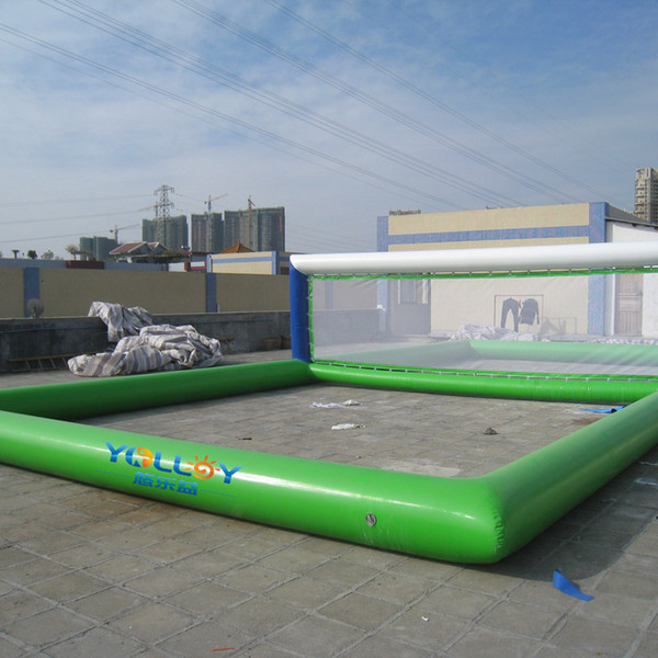 Inflatable floating volleyball court with free air pump great water game equipment factory sales