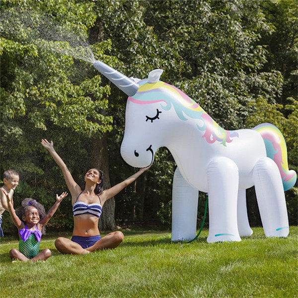 Unicorn Water Spray Toy The Lawn Play Air Inflatable Children PVC Outdoor Summer Swimming Beach Pool Creative 93 1fy f1