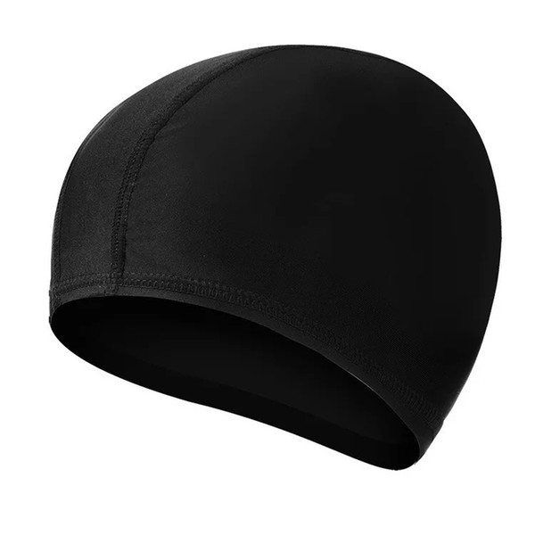 New pure color cloth swimming cap comfortable hot spring not tight head swimming cap adult men women children general