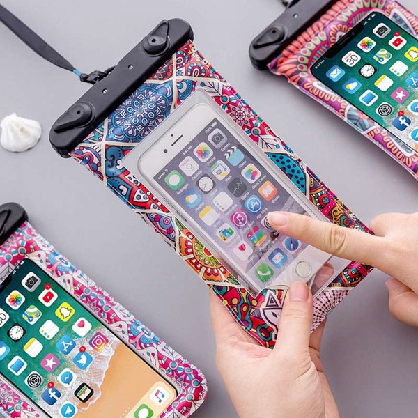 Waterproof Swimming Bag Outdooor Underwater PVC Plastic Cellphone Case Universal Cover 6 inch Smart Phone Waterproof Bag