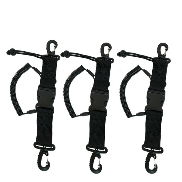 Spring Rope Hook Diving Camera Anti Lose Small Light Portable String Length Adjustable Black Practical PU Plastic Cord 10sjD1