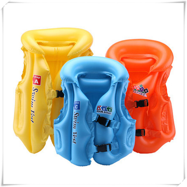 Kids Help Swimsuit Split Inflatable Swimming Ring Vest Children Swimming Beginners Equipment Color Random Free Shipping