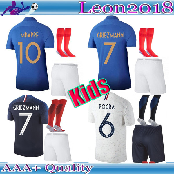 France 1919-2019 Special Edition Centenary KIDS KIT soccer jersey HENRY 19 20 mbappe GIROUD maillot de foot ZIDANE youth football shirts