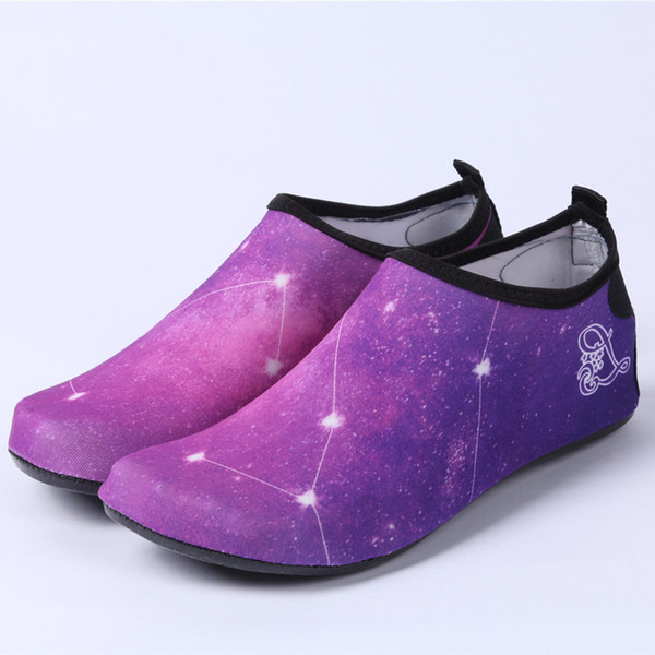 New summer water shoes men's and women's beach sneakers outdoor swimming surf gym yoga fitness purple star water shoes