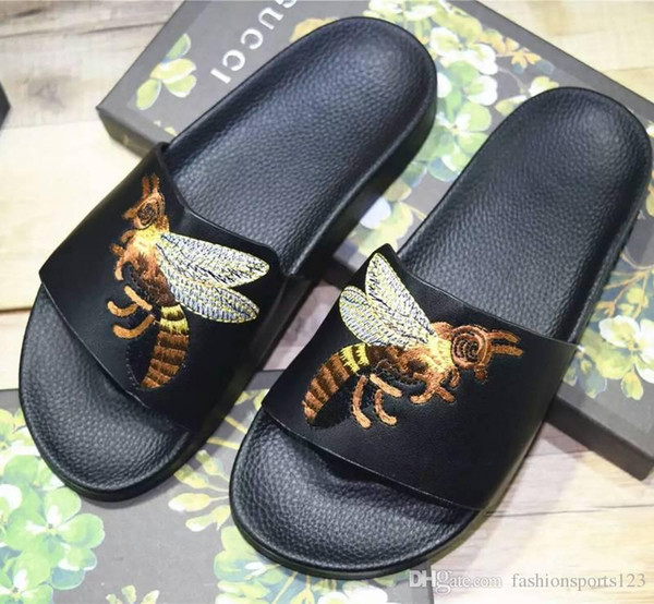 Leisure slippers Designer Rubber Slide Sandal Tiger Slide Beach Designer Slippers Mens Sandals LuxuFlops Slipperry Shoes Casual Fashion